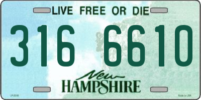 NH license plate 3166610