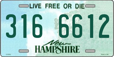 NH license plate 3166612