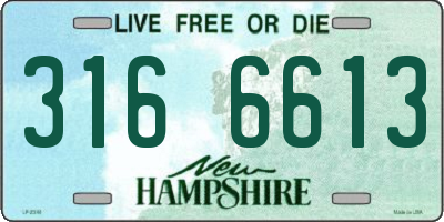 NH license plate 3166613
