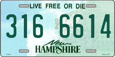 NH license plate 3166614