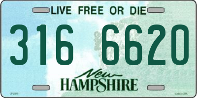 NH license plate 3166620