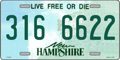 NH license plate 3166622