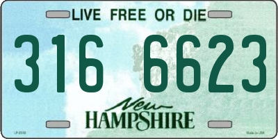 NH license plate 3166623