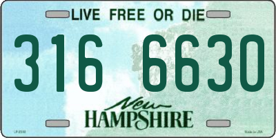 NH license plate 3166630