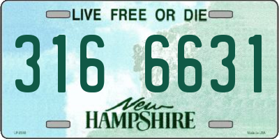 NH license plate 3166631
