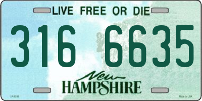 NH license plate 3166635