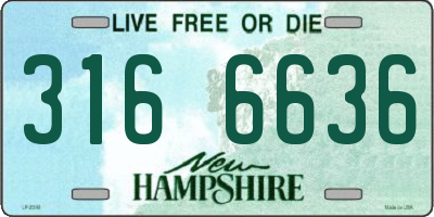 NH license plate 3166636