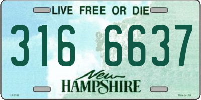 NH license plate 3166637