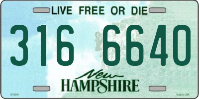 NH license plate 3166640