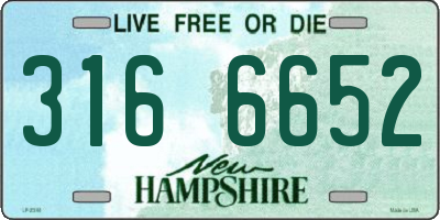 NH license plate 3166652