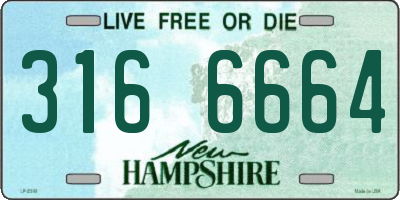 NH license plate 3166664