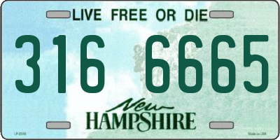 NH license plate 3166665