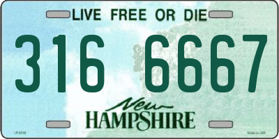 NH license plate 3166667