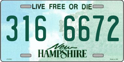 NH license plate 3166672