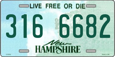 NH license plate 3166682