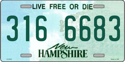 NH license plate 3166683