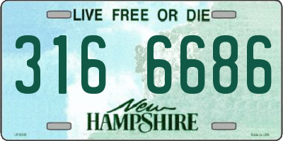 NH license plate 3166686
