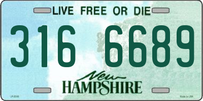 NH license plate 3166689