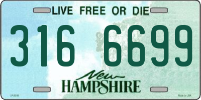 NH license plate 3166699