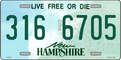 NH license plate 3166705