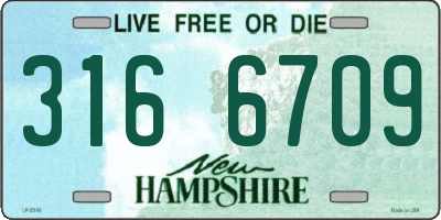 NH license plate 3166709