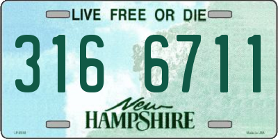 NH license plate 3166711