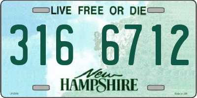 NH license plate 3166712