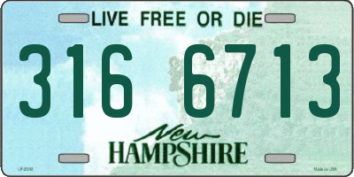 NH license plate 3166713