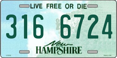 NH license plate 3166724