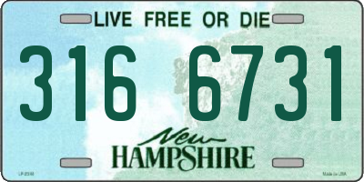 NH license plate 3166731