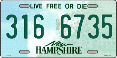 NH license plate 3166735
