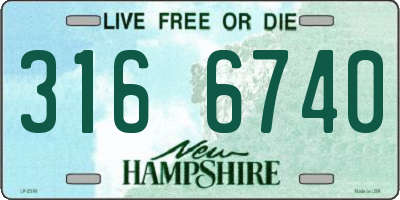 NH license plate 3166740
