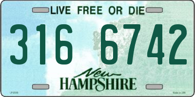 NH license plate 3166742