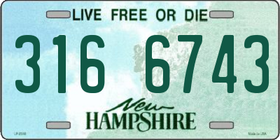 NH license plate 3166743