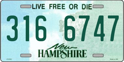 NH license plate 3166747