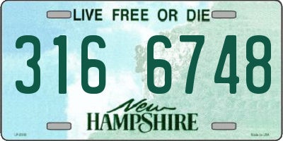 NH license plate 3166748