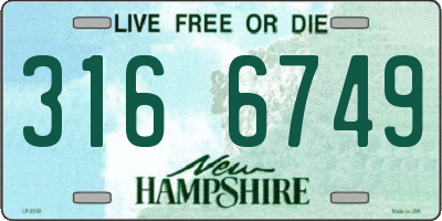 NH license plate 3166749
