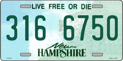 NH license plate 3166750
