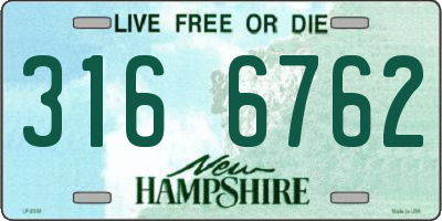 NH license plate 3166762