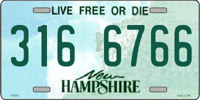NH license plate 3166766