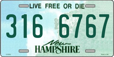NH license plate 3166767