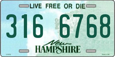 NH license plate 3166768