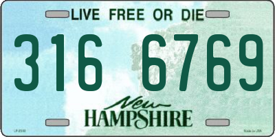 NH license plate 3166769