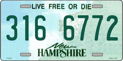 NH license plate 3166772