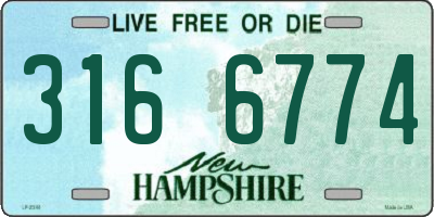 NH license plate 3166774