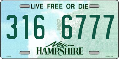 NH license plate 3166777