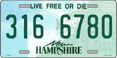 NH license plate 3166780