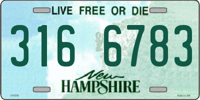 NH license plate 3166783