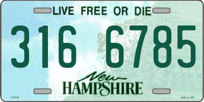 NH license plate 3166785