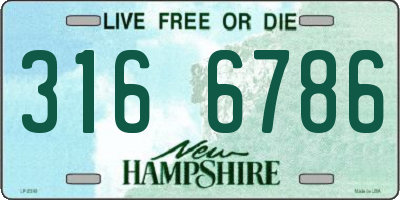 NH license plate 3166786